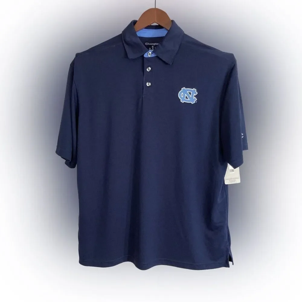 Carolina Tar Heels Shirt Men’s XL Navy Blue Champion Polo Short Sleeve Casual - Picture 10 of 10